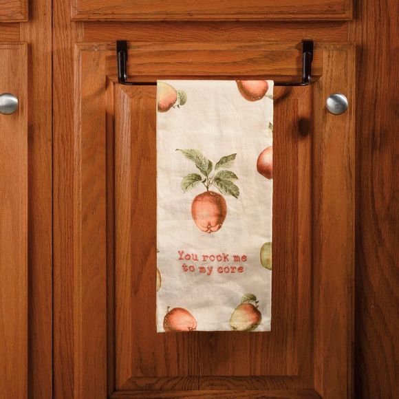 You Rock Me To My Core Apple Dish Cloth Towel | Novelty Tea Towel | Embroidered - Picture 2 of 4